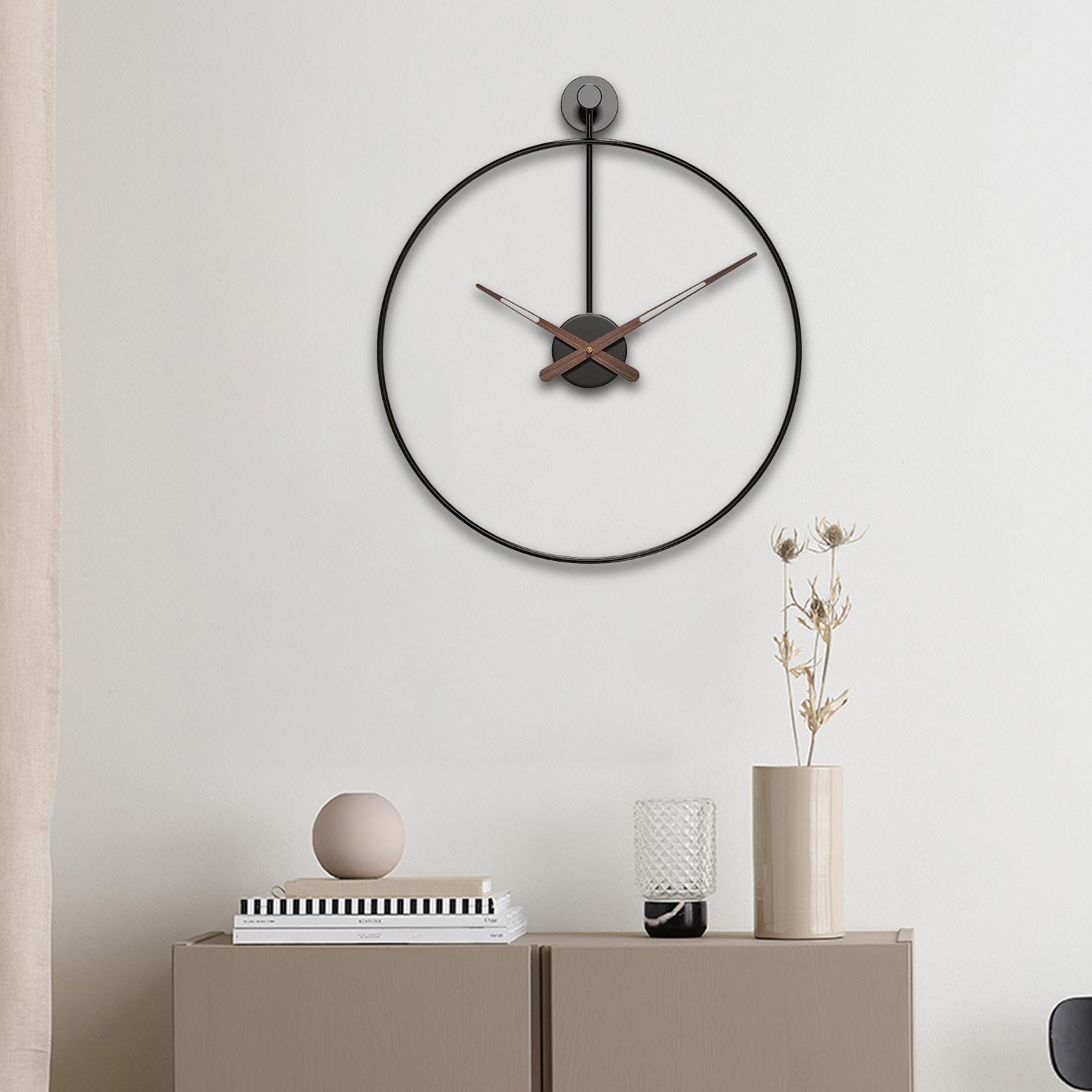 Nordic Wall Clock Non Ticking Decorative for Kitchen Coffee Shop Living Room