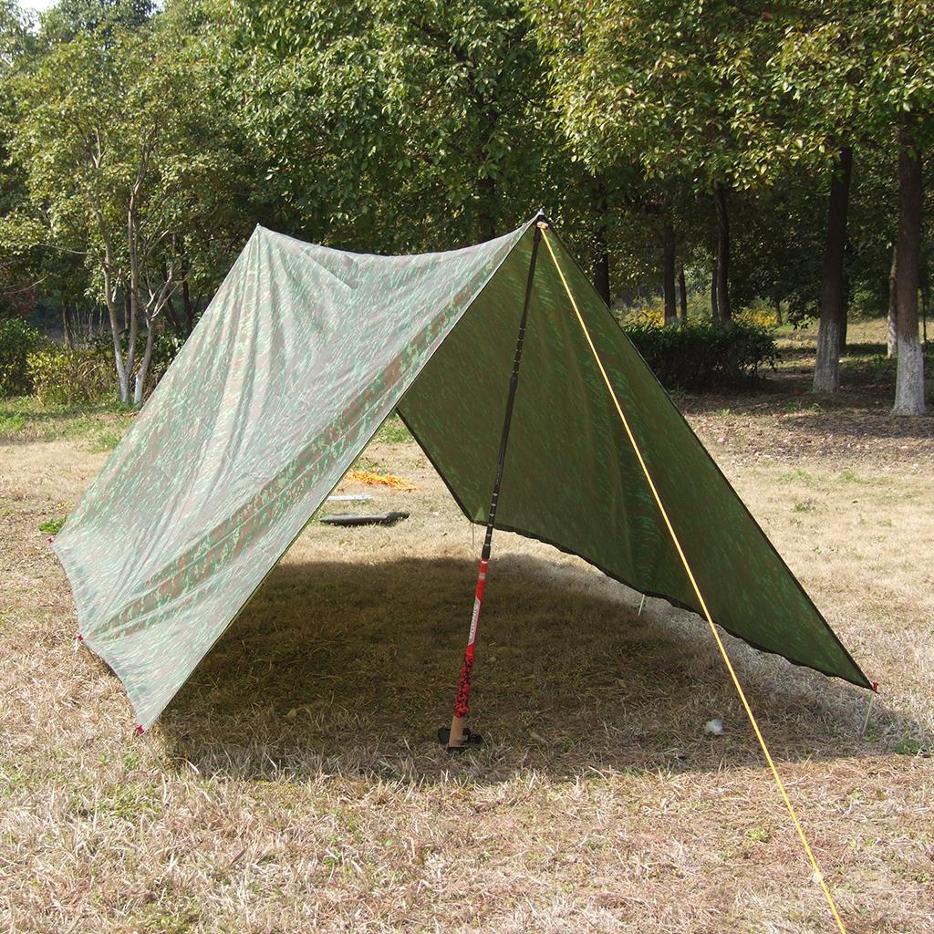 PORTABLE CAMO WATERPROOF ARMY BASHA TENT TARP CANOPY RAIN COVER CAMPING SHELTER