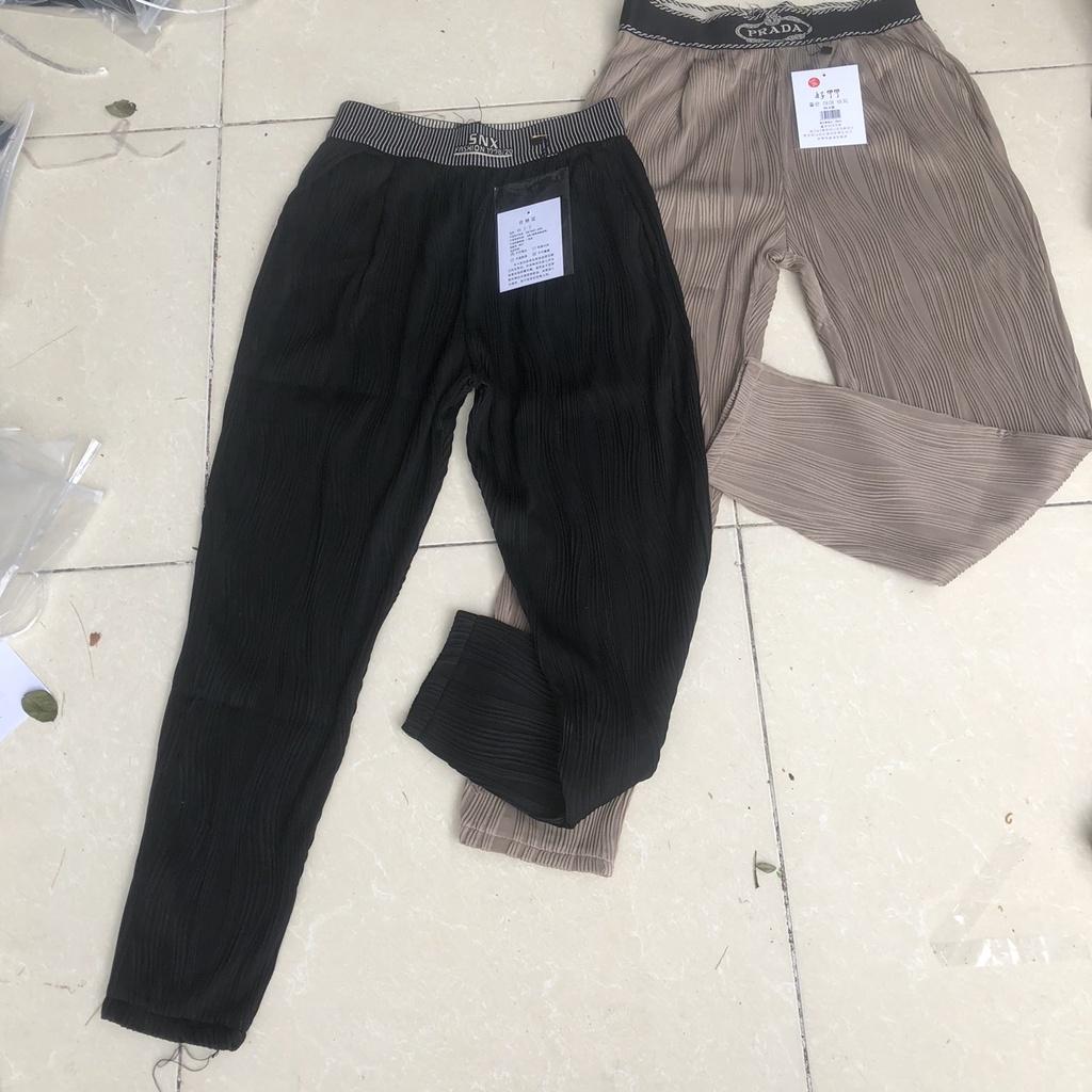 ẢNH THẬT Quần Baggy nữ chất nhăn lạnh vân sóng độc lạ Mẫu mới 2021