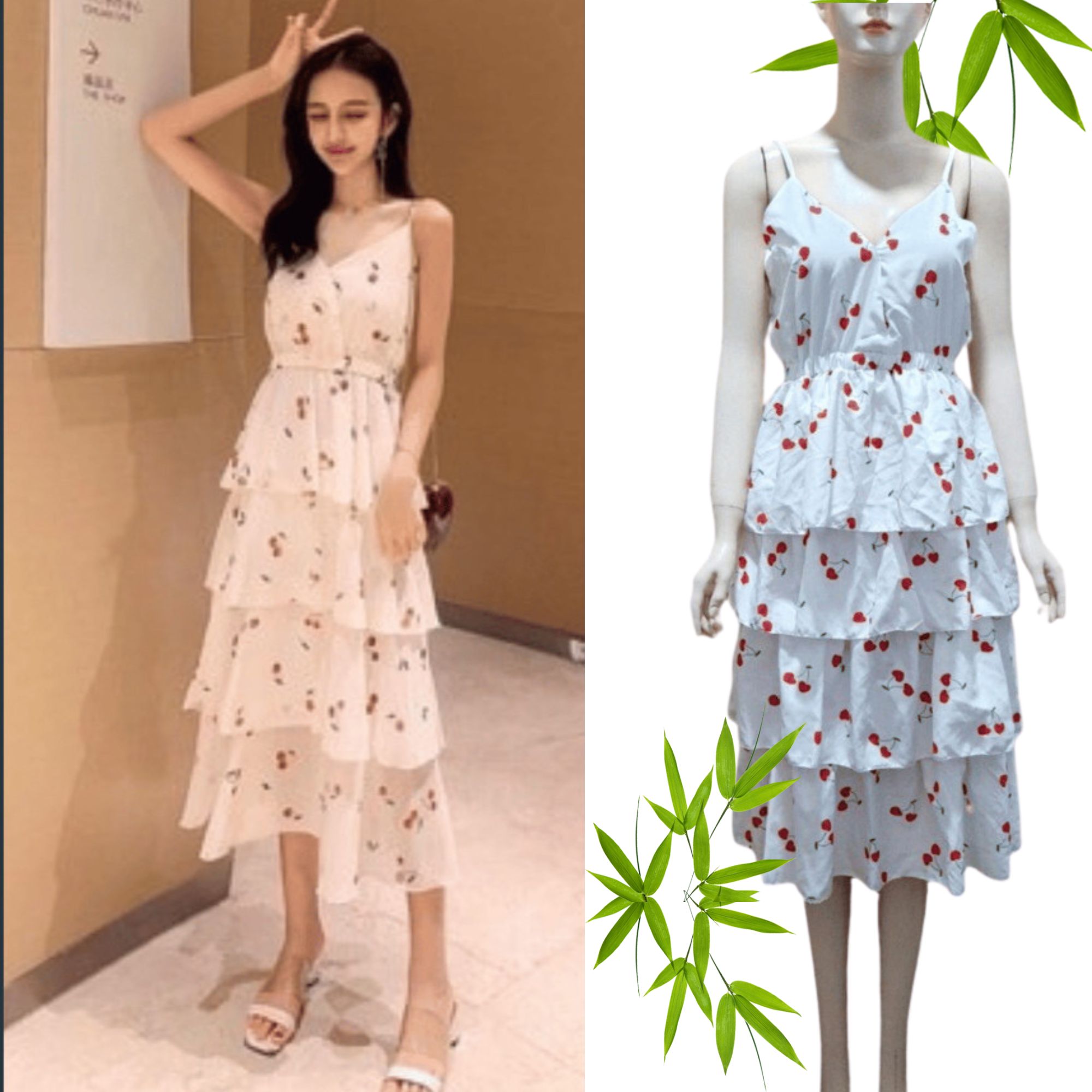 Đầm Maxi Tầng 2 Dây chất đẹp,đi chơi,hoặc đi biển nhé Nàng