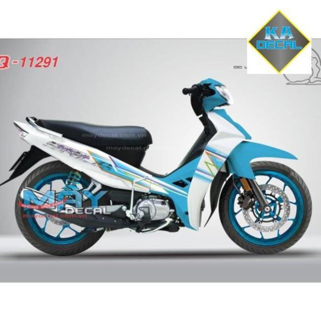 Tem rời sirius chỉ màu dán xe trắng