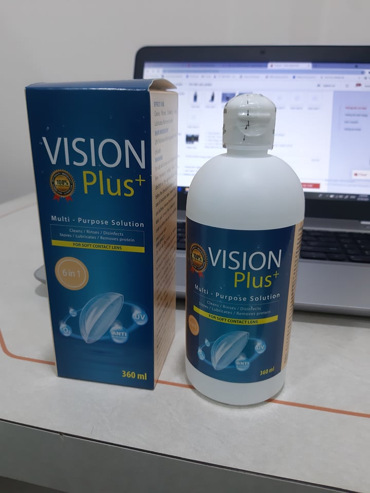Dung Dịch Ngâm Kính Áp Tròng 360 ml + Nước Nhỏ Mắt Kính Áp Tròng 15 ml
