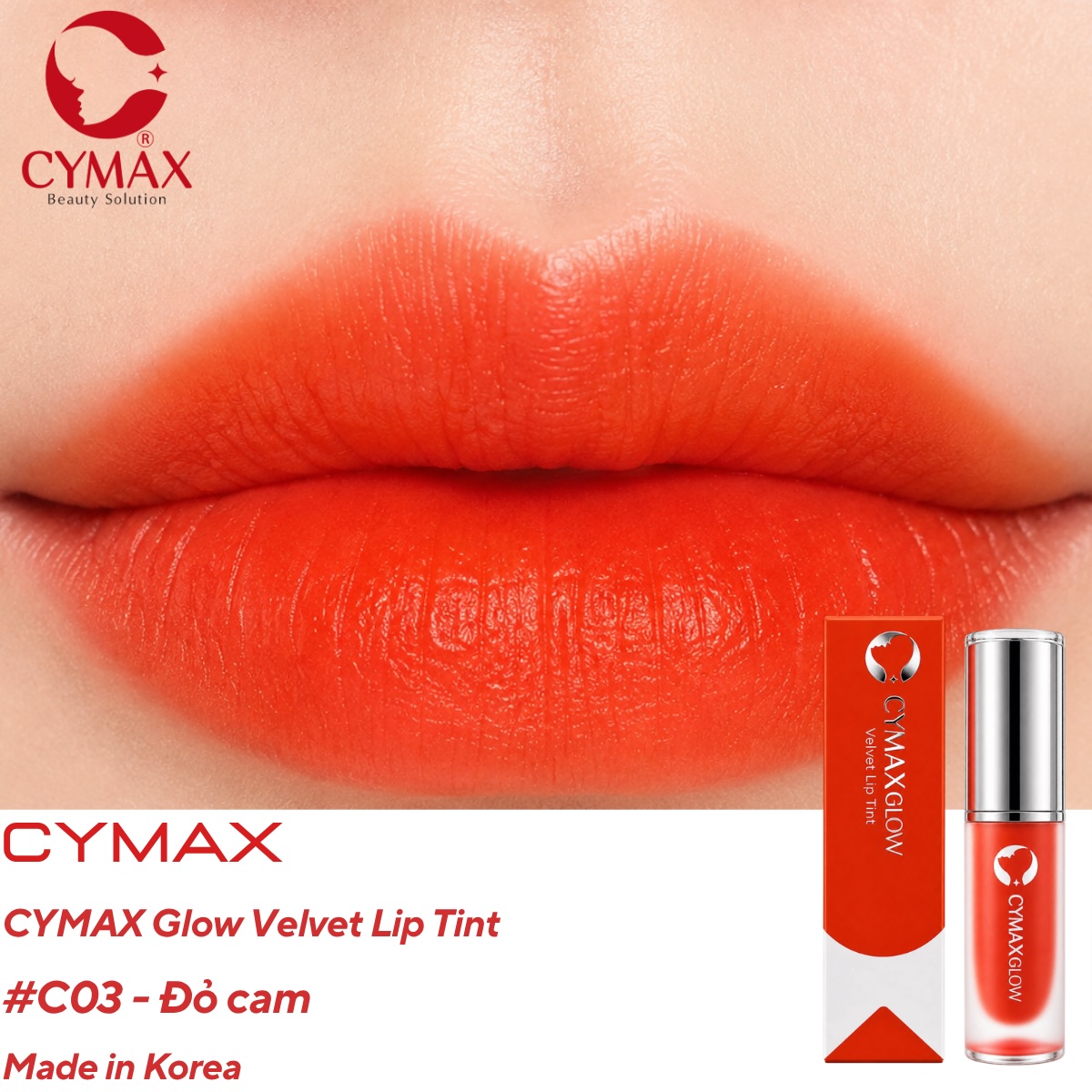 Son Kem Nhung CYMAX Glow Velvet Lip Tint – Lên Màu Chuẩn, Lì Mịn, Nhập Khẩu Chính Ngạch Hàn Quốc