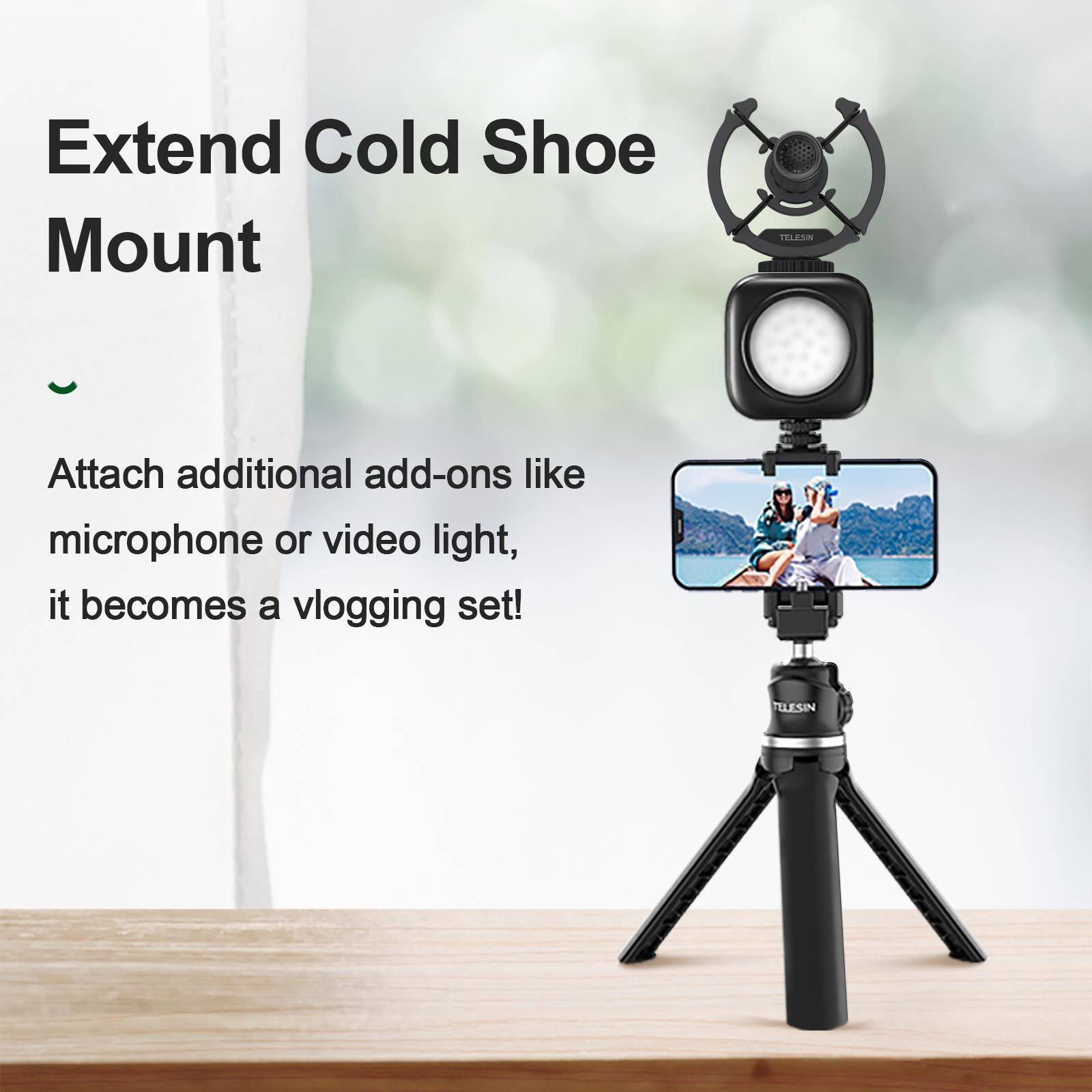 360° Stick Phone Tripod Stand for DSLR Camera Black