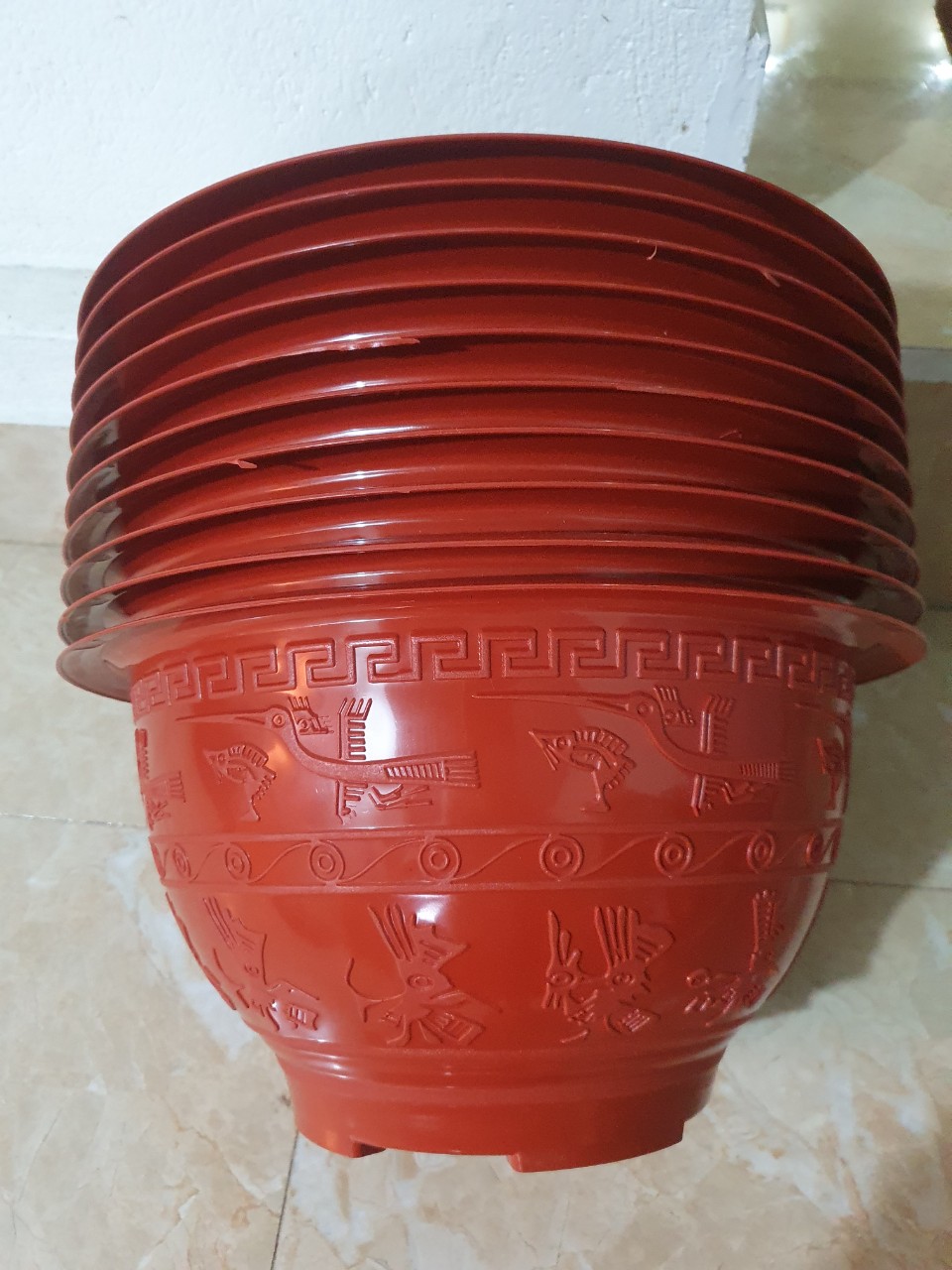 10 Chậu Đức Minh Trống Đồng T38 dùng trồng sen nước, nuôi cá chậu không đục lỗ.