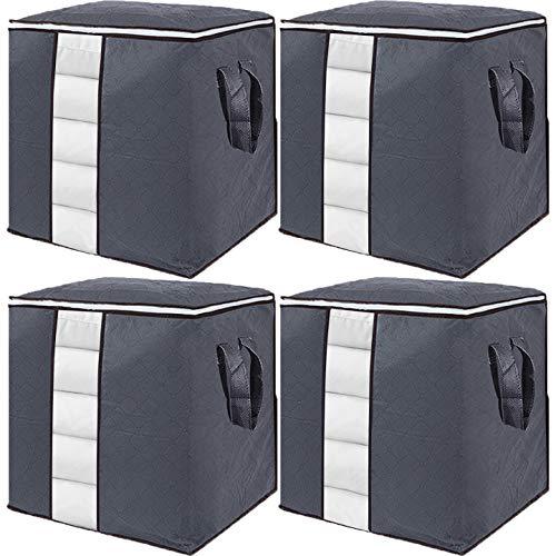 Túi đựng quần áo 4 gói, Túi đựng đồ lớn Túi có thể gập lại có tay cầm