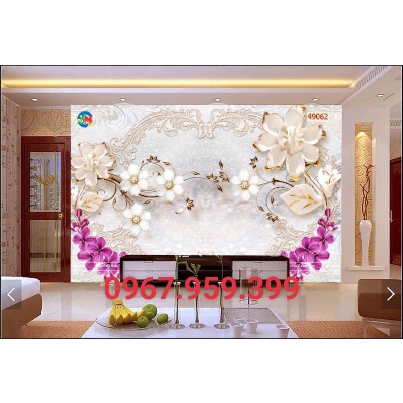 Tranh dán tường 3D trang trí phòng khách