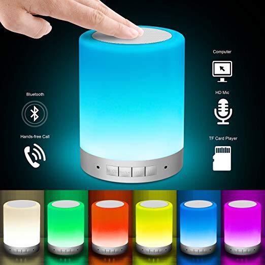 Đèn ngủ đồng hồ có loa bluetooth