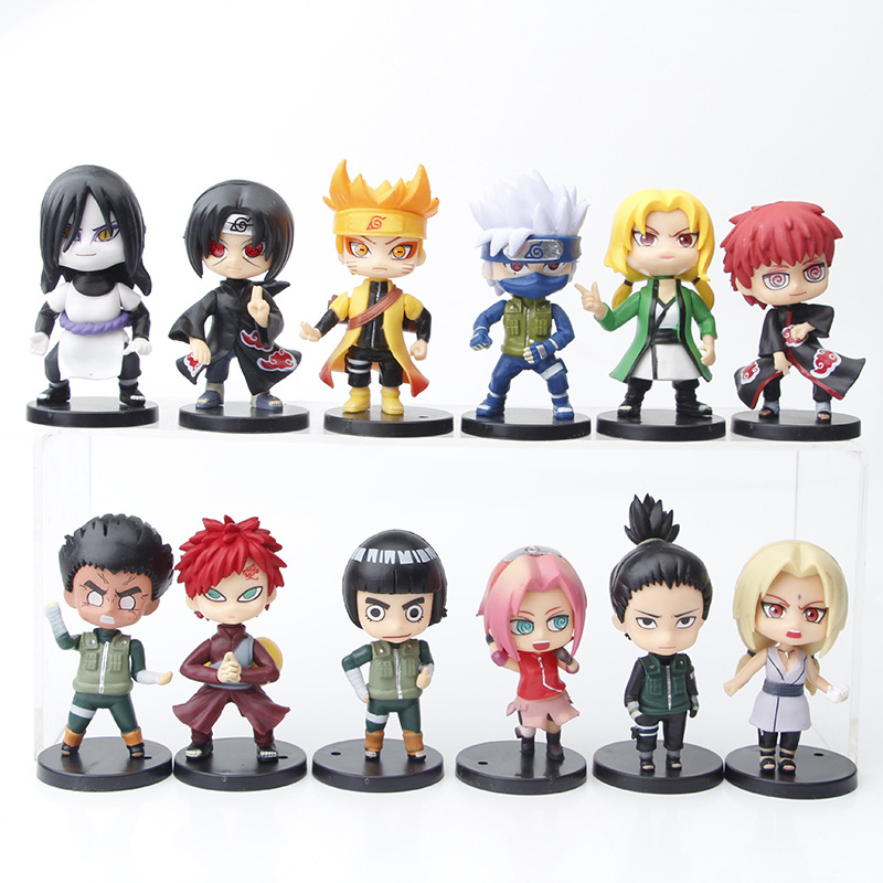 Set 12 Mô Hình Nhân Vật Trong Naruto Mẫu 02 - Cao 8cm