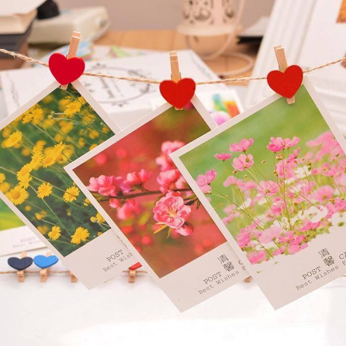 BỘ 10 KẸP GỖ KÈM DÂY TREO TRANG TRÍ