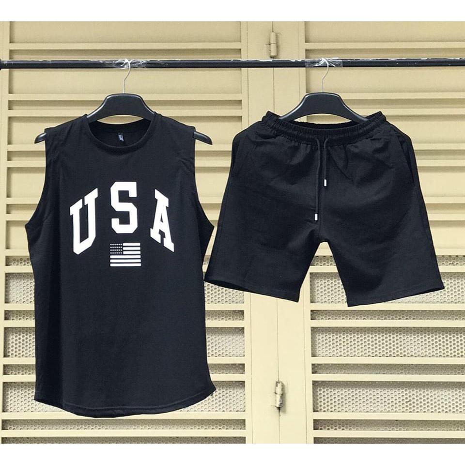 Đồ Bộ Thể Thao Nam Nữ USA - Set Quần Áo bốn mùa đẹp cao cấp mặc nhà đi chơi thoải mái 01