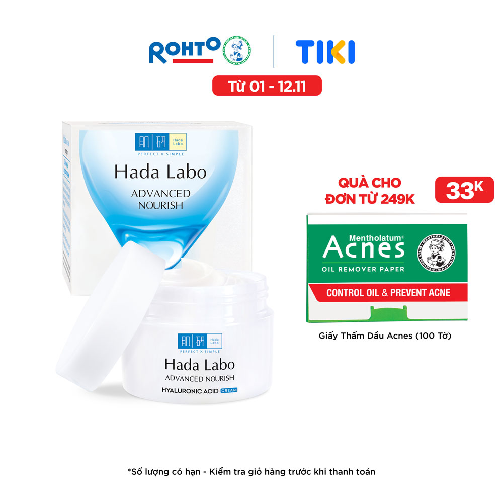 Kem dưỡng ẩm Hada Labo Advanced Nourish Hyaluronic Acid Cream (50g)