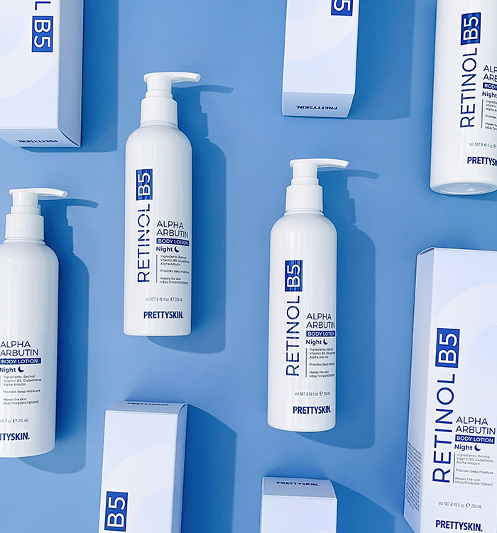 Kem Dưỡng Thể Ban Đêm Tái Tạo, Phục Hồi Làn Da Body Treatment Pretty Skin Retinol B5 Alpha Arbutin Body Lotion 250ml