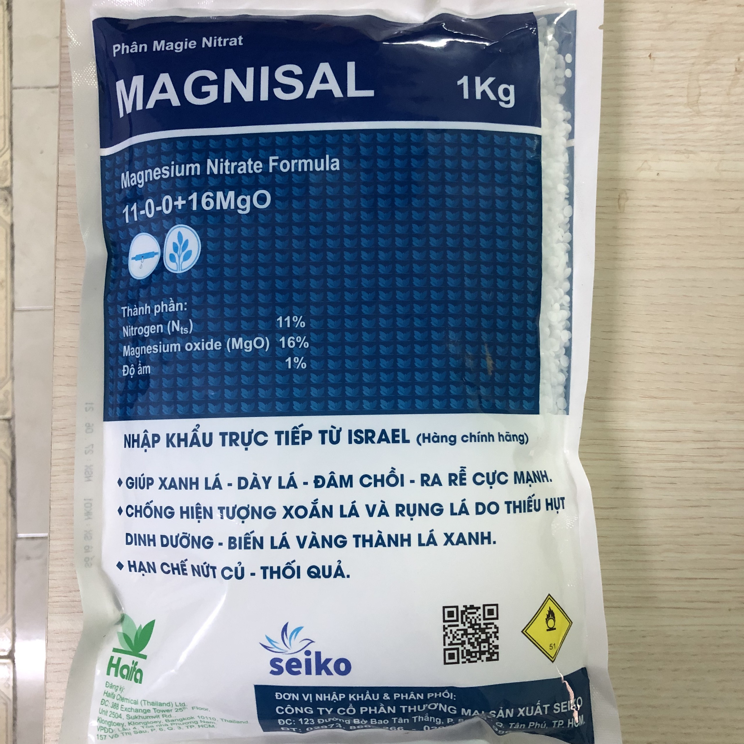 Phân bón Haifa Magie Nitrat Magnisal Siêu Xanh Tốt, đâm chồi ra rễ cực mạnh, chống hiện tượng xoắn rụng lá