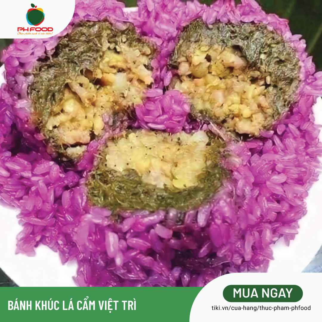 - Bánh Khúc Lá Cẩm Việt Trì - Túi 10 Cái - Đông Lạnh