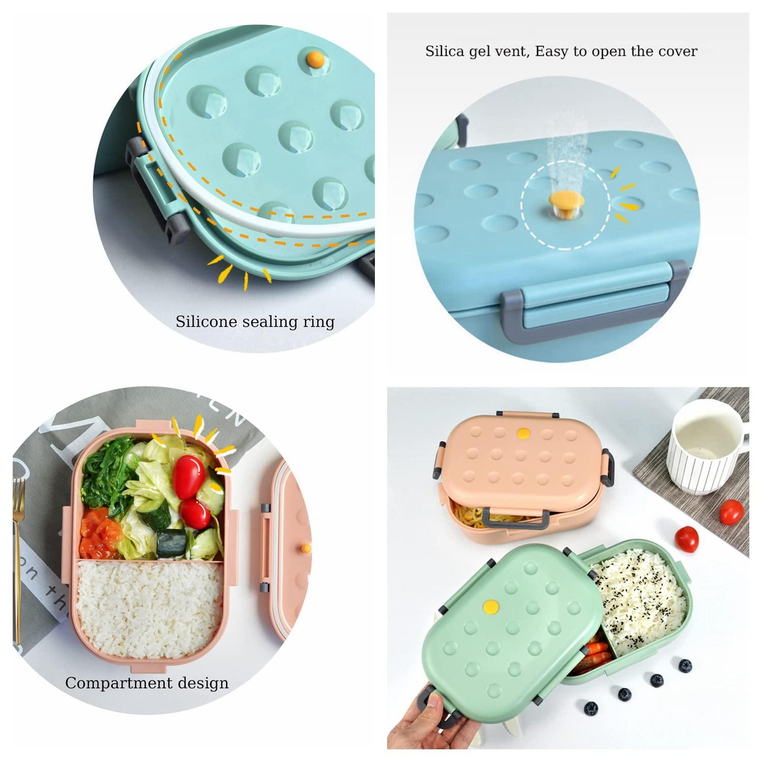 Hộp Bento 1000ml, Hộp ăn trưa -Litter -Proof Children và người lớn ,, Hộp ăn trưa với đối tượng , hộp đồ ăn nhẹ Spout -safe
