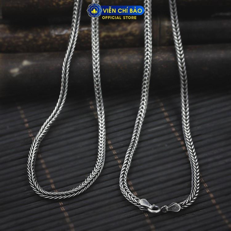 Dây chuyền bạc nam xích trơn chất liệu bạc Thái 925 mạnh mẽ nam tính thương hiệu Viễn Chí Bảo D100033