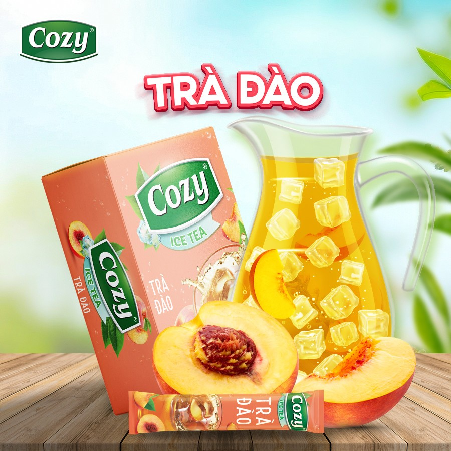 Cozy Icetea Đào 16 gói x 15g Hộp