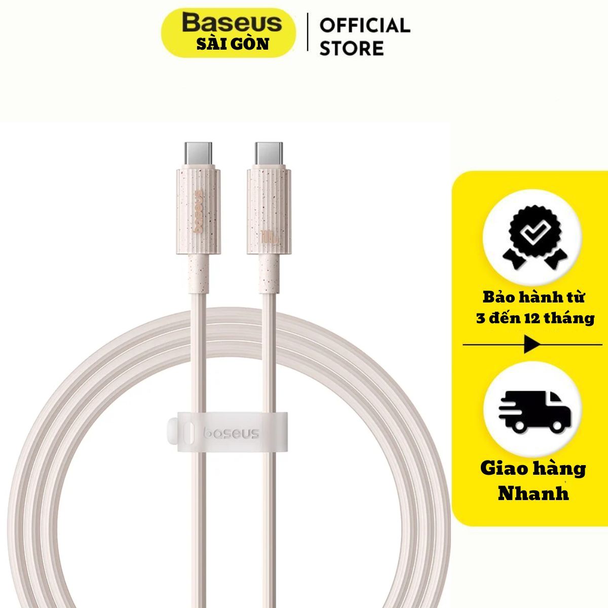 Cáp sạc Baseus Habitat Series nhanh Type C to Type C 100W- Hàng chính hãng
