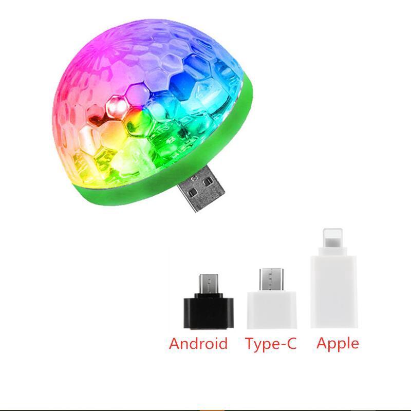 Đèn LED sân khấu nhiều màu sắc nhấp nháy cho điện thoại di động Type-C / Android / Apple