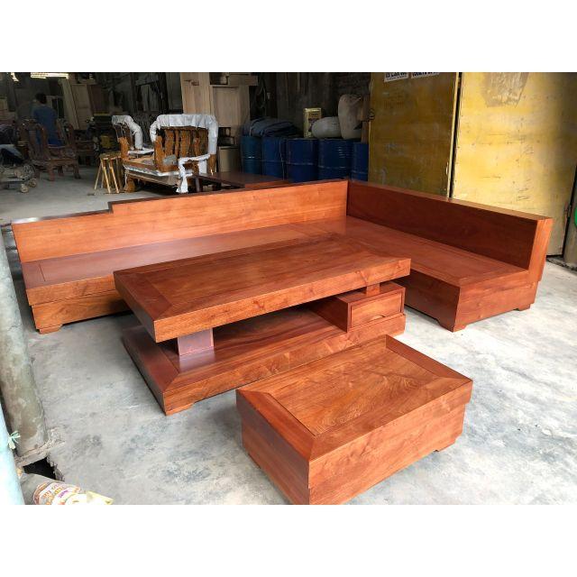 Bộ bàn ghế góc gỗ sồi