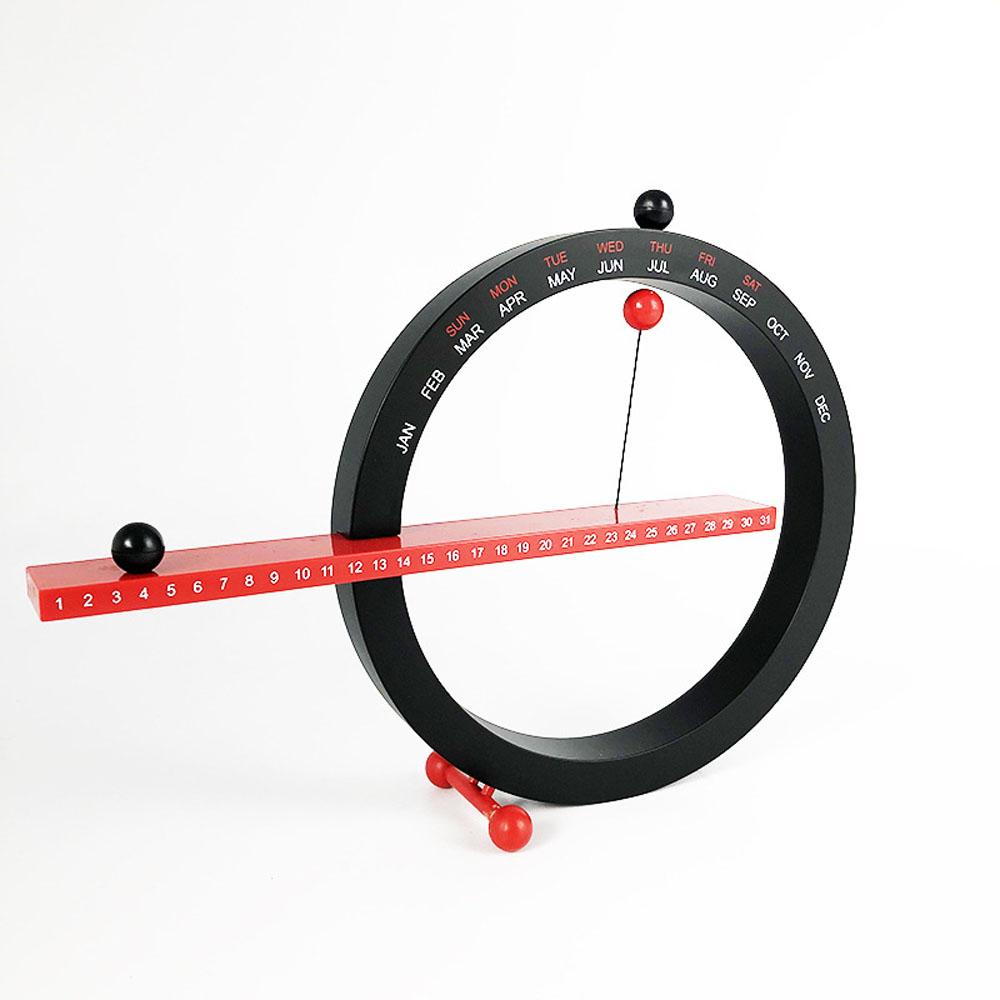 Lịch để bàn thiết kế độc đáo hình vòng tròn với quả bóng hiển thị ngày tháng,Thiết kế từ tính,Quy cách rõ ràng