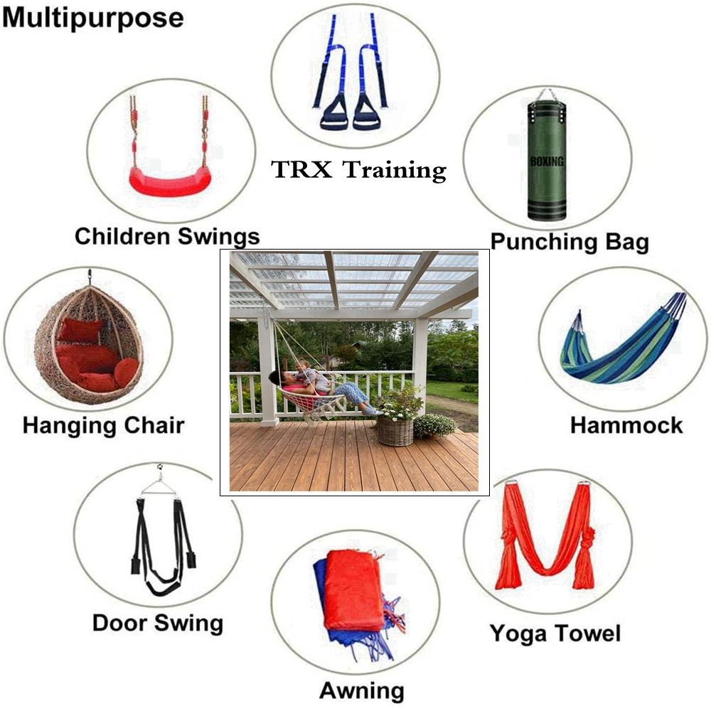 Thép Không Gỉ 304 Giá Treo Võng Gắn Trần Móc Mỏ Neo Móc Áo Tập Gym Trên Không Tập Yoga Giới Tính Xoay Treo