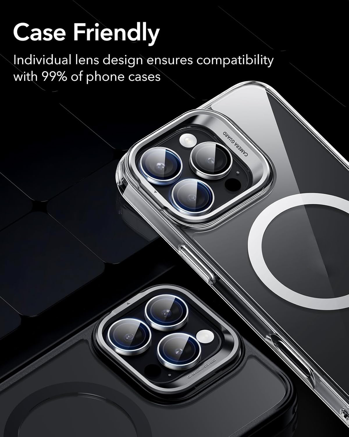 Kính Cường Lực siêu mỏng chống trầy xước bảo vệ ống kính camera ESR cho iPhone 16 Pro / iPhone 16 Pro Max - Hàng Chính Hãng