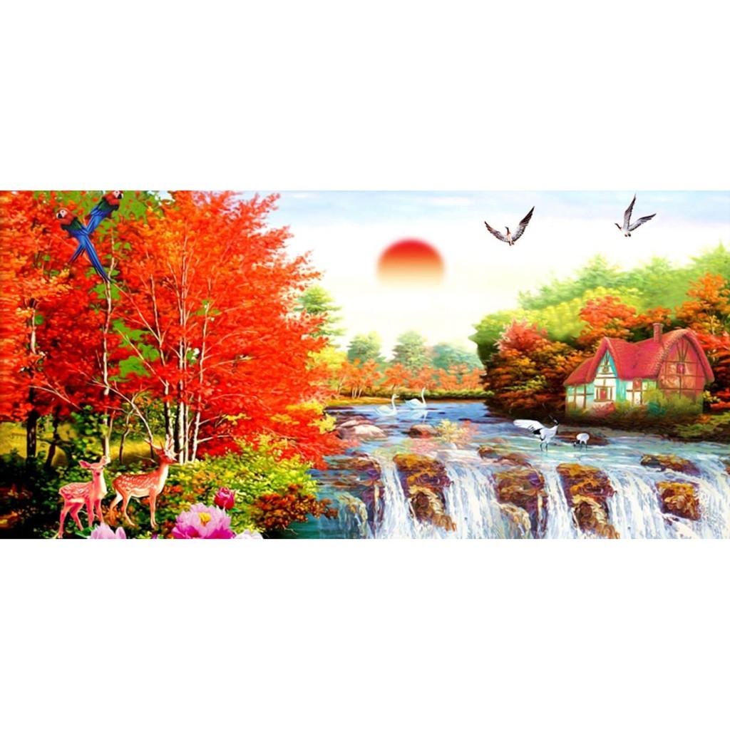 Tranh thêu chữ thập Bình yên hạnh phúc - LV3037