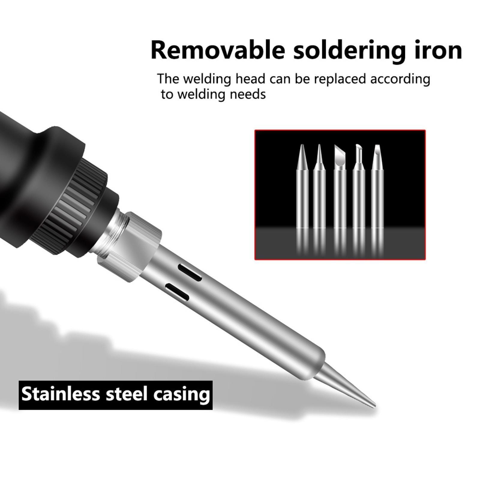 110V Soldering Iron Kit Soldering Display Wire Repairing Tool Set US Plug 12Pcs