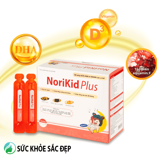 NORIKID PLUS Giải Pháp Cải Thiện Biếng Ăn, Giảm Táo Bón Cho Bé Hộp x20 ống