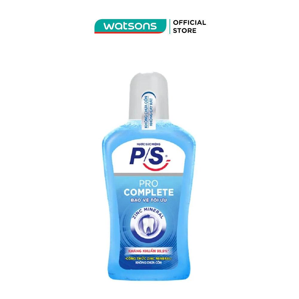 Nước Súc Miệng P/S Pro Complete Bảo Vệ Răng Miệng Tối Ưu 500ml