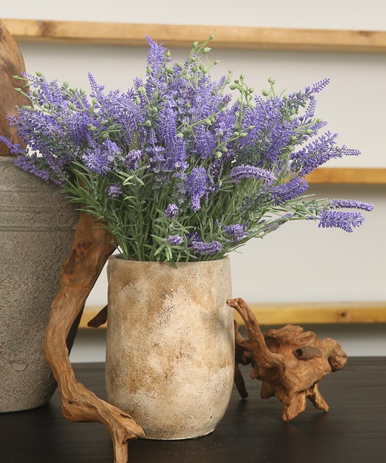 Cành hoa Lavender giả - dài 40cm - nhiều nhánh - Cây giả, hoa lụa Decor trang trí nhà cửa