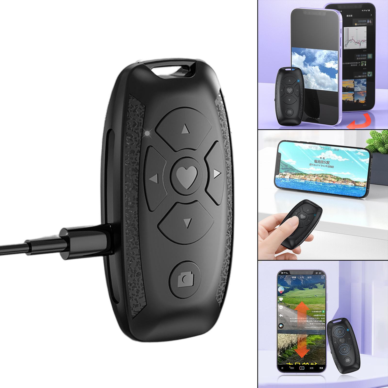 Bluetooth Camera Shutter Remote Selfie Button Accessories Black