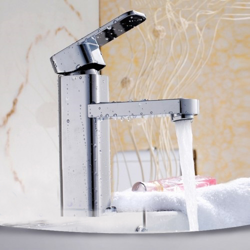 Vòi lavabo nóng lạnh đồng thau mạ crome 203