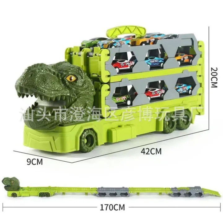 Mô Hình Xe Tải Khủng Long Vận Chuyển Xe Ô Tô Nhỏ