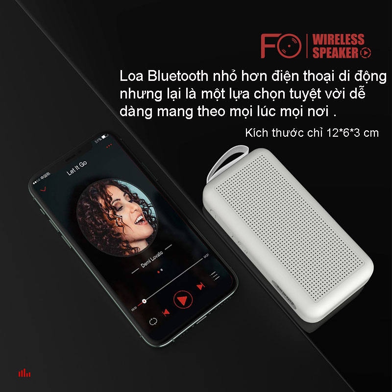 Loa Bluetooth Không Dây - Loa Mini - Âm Thanh Chân Thực - Kết Nối USB - Thẻ Nhớ - 2 Loa