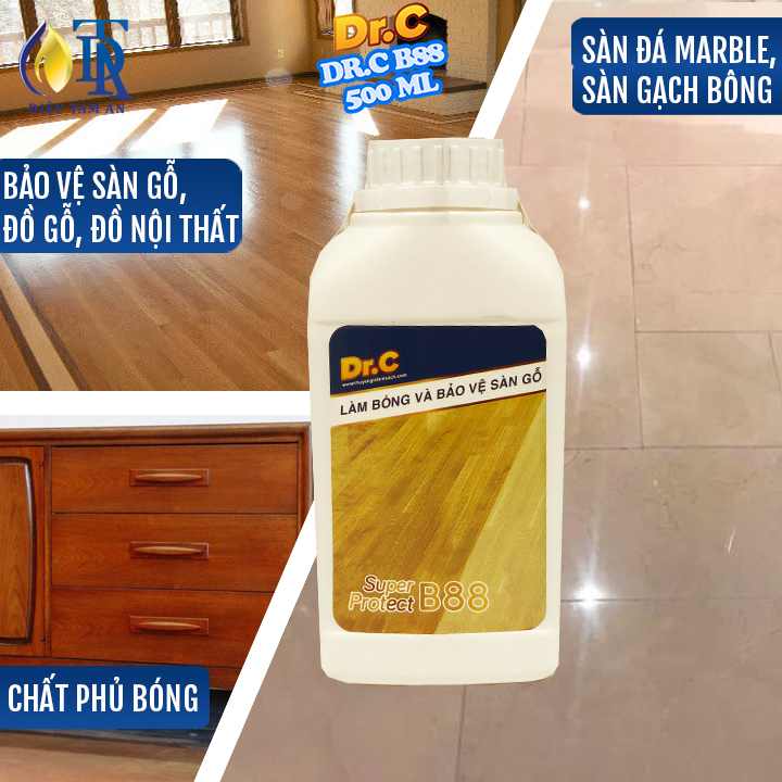 Dung Dịch Phủ Bóng Sàn Gỗ,Phủ Bóng Gạch Men,Sàn Gạch Bông,Sàn Đá Marble,Đồ Nội Thất,Chống Trơn Trượt B88 Dr.C 500ml