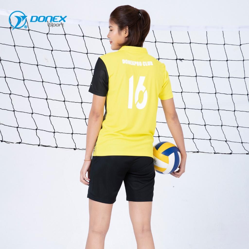 Bộ Bóng Chuyền Nữ DONEXPRO Form Regular In Chuyển Nhiệt Thân Trước, Tay Phải Ép Mác Volleyball Cao Cấp ACB-5134