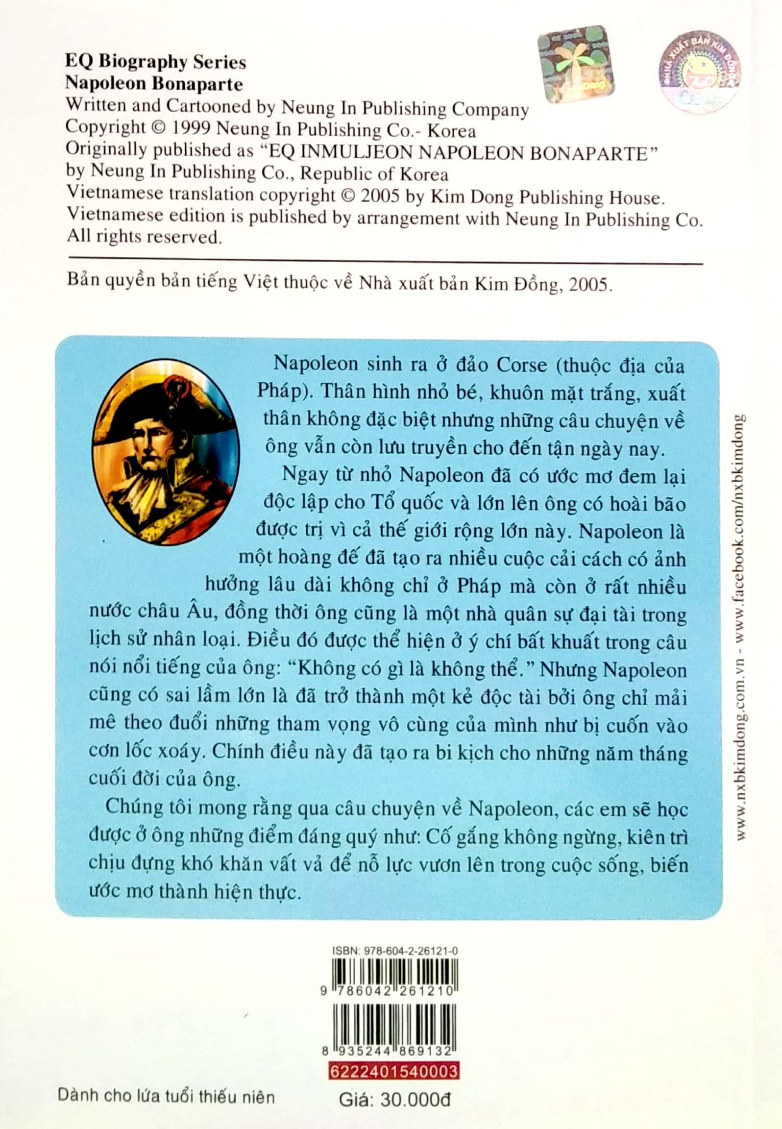 Danh Nhân Thế Giới: Napoleon (Tái Bản 2022)