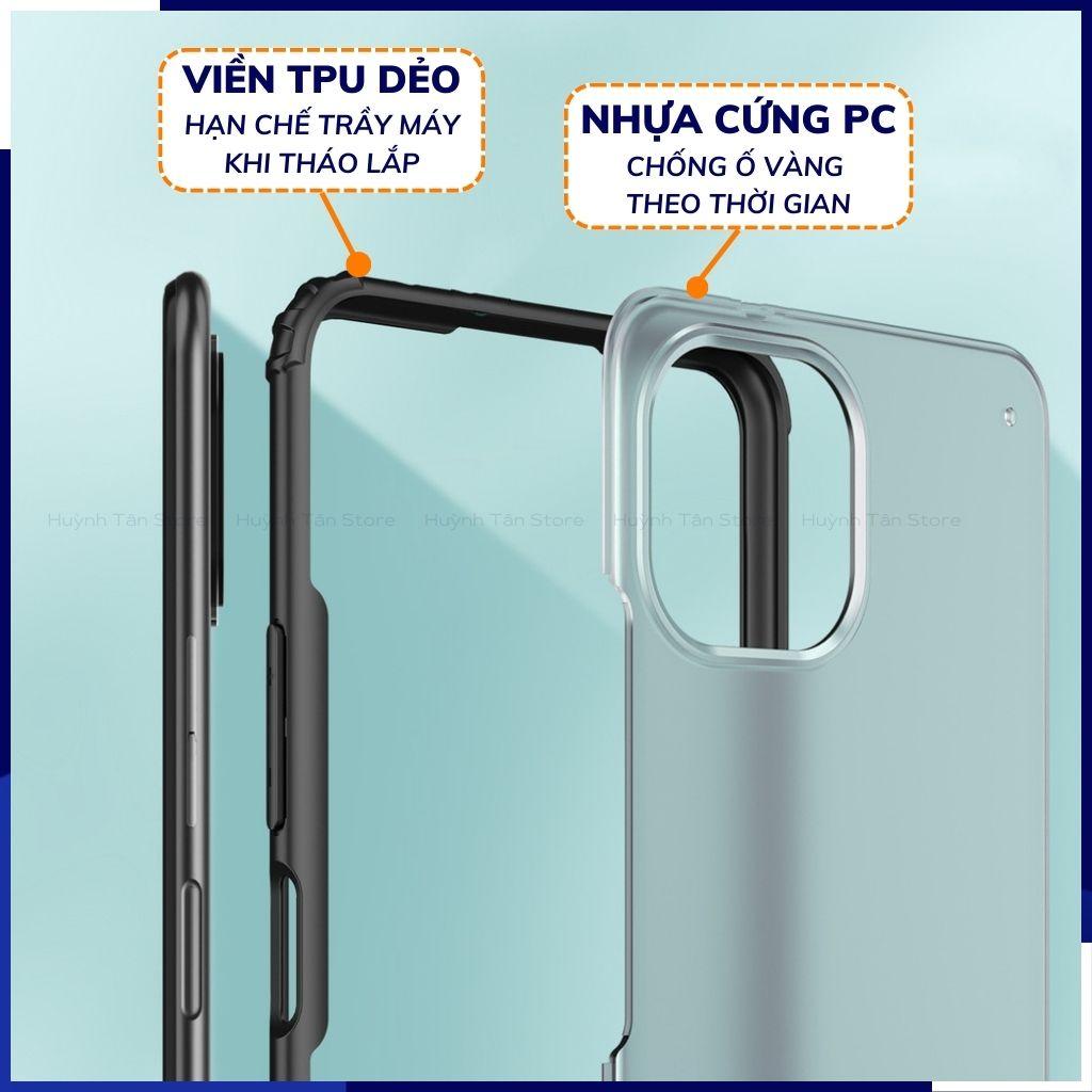 Ốp lưng mi 11 lite 5g ne chống sốc bảo vệ camera chống vân tay nhám viền màu ver 2 phụ kiện huỳnh tân store