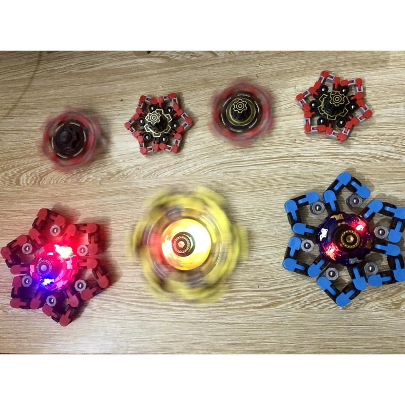 CON QUAY SPINNER 6 CHÂN CÓ ĐÈN SÁNG,CON QUAY BIẾN HÌNH,ROBOT THÔNG MINH THOẢ TRÍ SÁNG TẠO CỦA BÉ