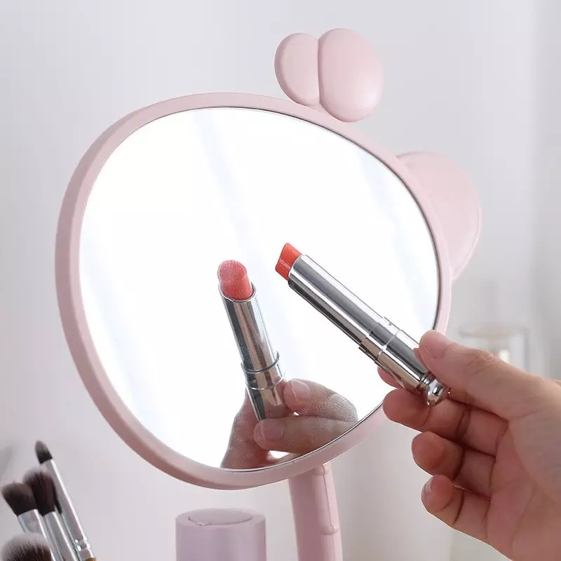 Hộp đựng mỹ phẩm có gương tai mèo HT721 - Giao Ngẫu Nhiên