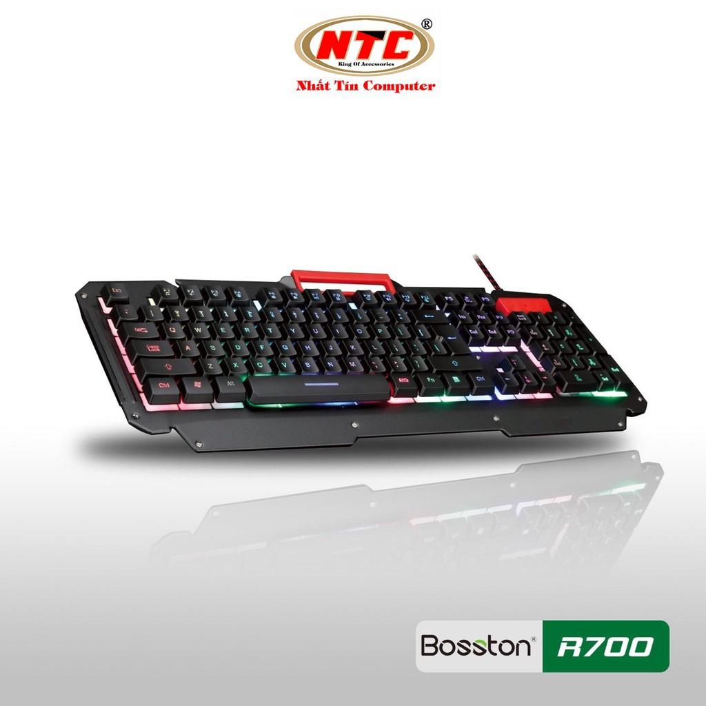 Bàn phím chuyên game Bosston R700 Led đa màu, Anti Ghosting 19 phím (Đen) - Hàng chính hãng