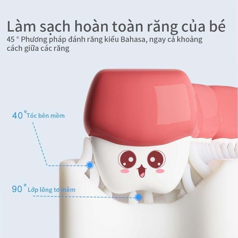 Bàn Chải Đánh Răng trẻ em Silicon Hình Chữ U, Bàn Chải Tập Đánh Răng Cho Bé Từ 2 - 6 Tuổi