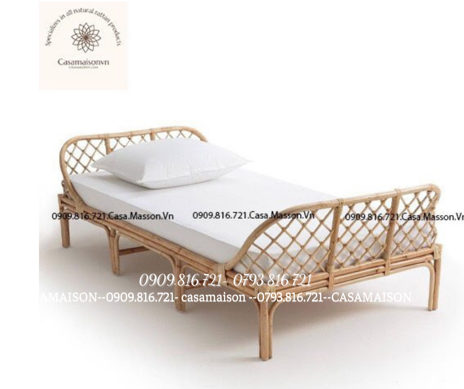 GIƯỜNG NGỦ ĐAN MÂY TỰ NHIÊN