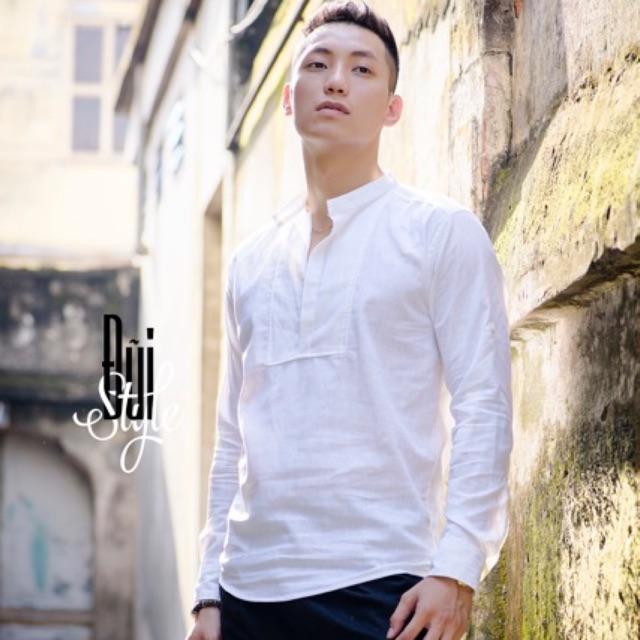 ÁO ĐŨI CỔ TÀU 2 LỚP - DÀI TAY