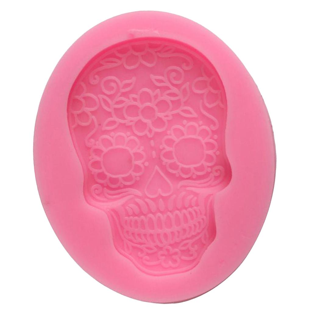 Halloween Skull Mask Cake Mould Baking Molds Soap Pizza Fondant Decoration,