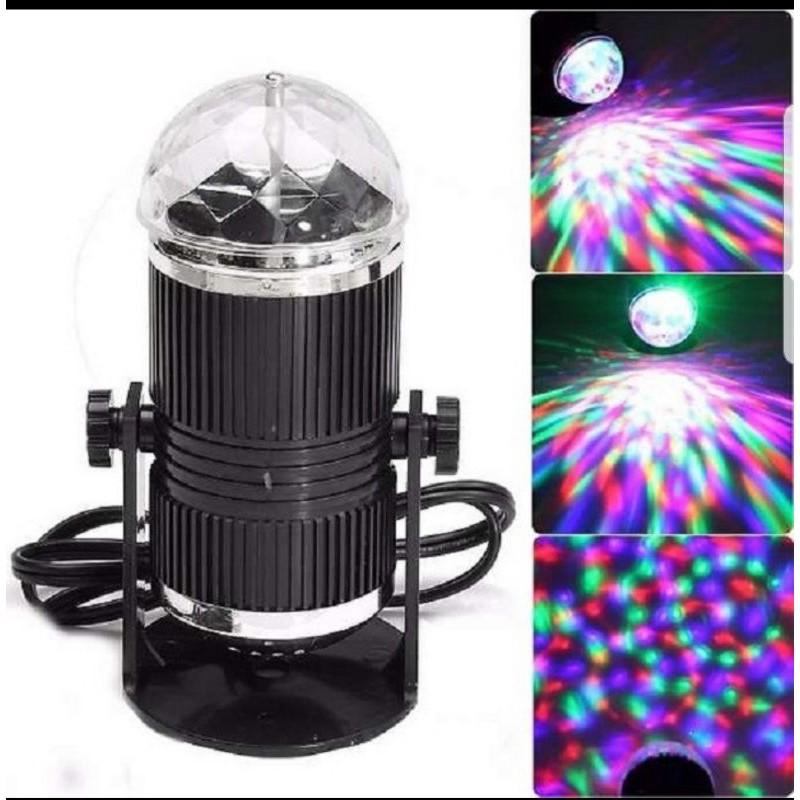 Đèn led trụ cầu xoay pha lê vũ trường cảm ứng theo nhạc