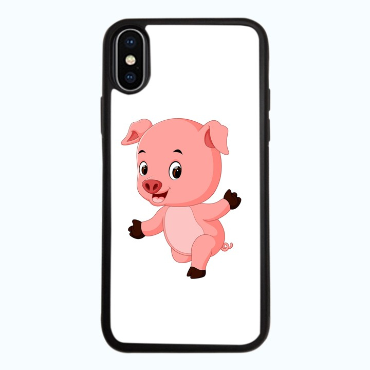 Ốp Lưng Kính Cường Lực Dành Cho Điện Thoại iPhone X Pig Pig Mẫu 4